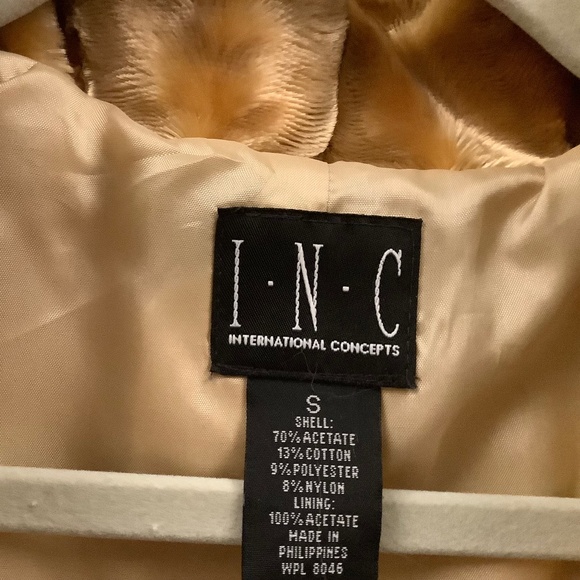 INC Golden 3/4 Sleeve Vintage Look Jacket Size Small - Picture 2 of 3